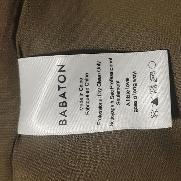 Aritzia Babaton CORBETT 100% Silk Romper in Olive green - Small - Picture 5 of 12